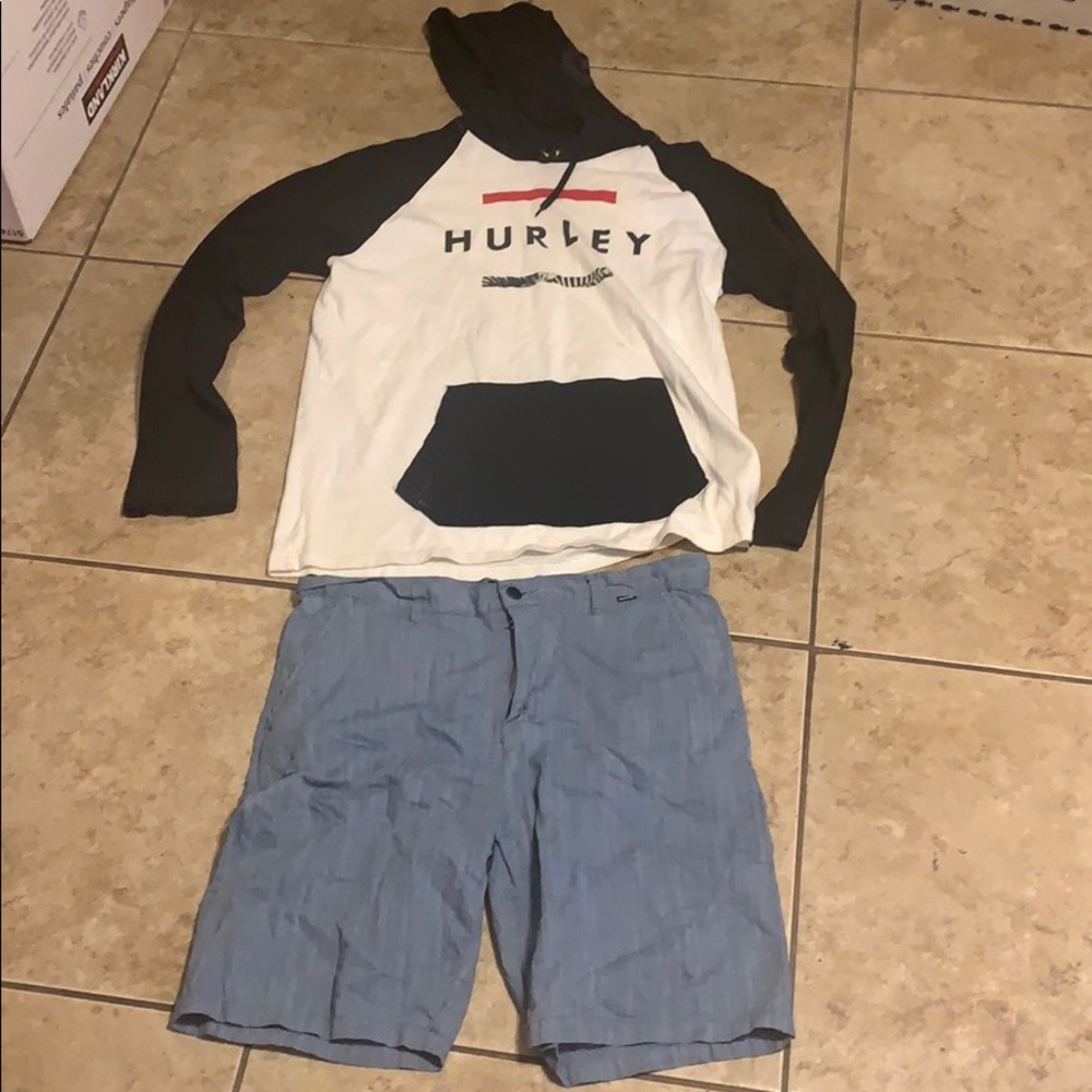 Hurley outfit shorts and shirt